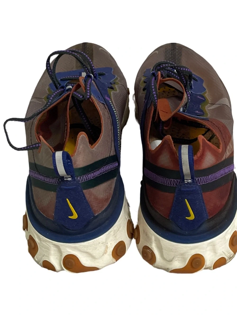 Nike Men's Multicolor Brown, Blue & Rust Performance Sneakers